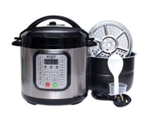 Pixel 7 Liters Multi-functional Electric Pressure Cooker – 14-in-1 Smart Cooker Upgrade your kitchen with the Pixel 7L Multi-functional Electric Pressure Cooker (Model: PIX-2011A). Designed for efficiency and versatility, this 1600W powerhouse is perfect for medium to large families. Whether you’re meal-prepping for the week or cooking a quick Sunday dinner, the Pixel multi-cooker ensures perfectly tender results every time. Key Features: 14-in-1 Versatility: Replaces your pressure cooker, slow cooker, rice maker, steamer, sauté pan, warmer, and yogurt maker. Large 7L Capacity: Ideal for cooking generous portions of beans, meat, stews, and rice for the whole family. Fast & Energy Efficient: Cooks up to 70% faster than traditional stovetop methods, helping you save significantly on electricity bills. Smart Microprocessor: Automatically monitors pressure and temperature, adjusting heat and timing for consistent, nutrient-rich meals. Advanced Safety System: Equipped with 8 safety protections, including a secure locking lid, pressure release valve, and overheat protection. Durable Design: Features a high-quality stainless steel housing and an easy-to-clean non-stick inner pot. What’s in the Box? Pixel 7L Electric Pressure Cooker Stainless Steel Steamer Rack Measuring Cup & Spoon User Manual