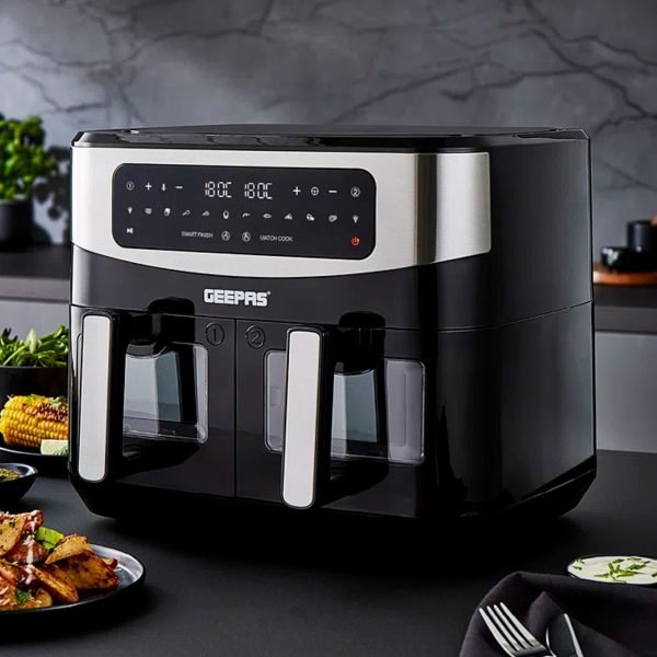 Geepas 9L Dual Basket Digital Convection Air Fryer | GAF37525 - Image 2