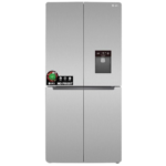 SPJ 559L Side By Side Four Door Refrigerator – No Frost, Water Dispenser, Stainless Steel