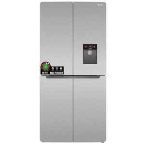 SPJ 559L Side By Side Four Door Refrigerator – No Frost, Water Dispenser, Stainless Steel