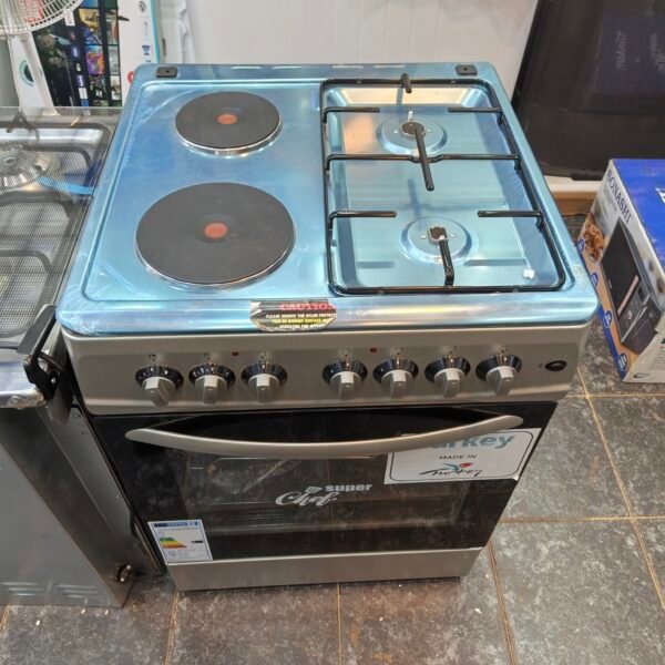 Super Chef 60x60cm 2 Gas 2 Electric Cooker Stainless Steel | Majendo.com - Image 5
