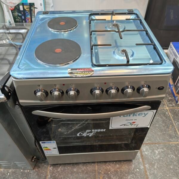 Super Chef 60x60cm 2 Gas 2 Electric Cooker Stainless Steel | Majendo.com - Image 4