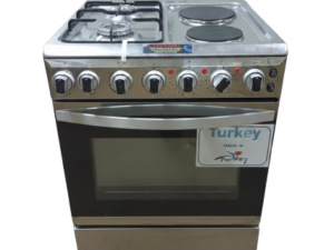 Specifications at a Glance Feature Details Size 60cm x 60cm Configuration 2 Gas Burners + 2 Electric Hotplates Material Anti-Rust Stainless Steel Oven/Grill Full Electric Origin Made in Turkey / Assembled in Uganda Warranty 5 Years Upgrade your home with the reliability of Super Chef! Visit Majendo.com to order yours today.