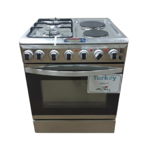 Specifications at a Glance Feature Details Size 60cm x 60cm Configuration 2 Gas Burners + 2 Electric Hotplates Material Anti-Rust Stainless Steel Oven/Grill Full Electric Origin Made in Turkey / Assembled in Uganda Warranty 5 Years Upgrade your home with the reliability of Super Chef! Visit Majendo.com to order yours today.