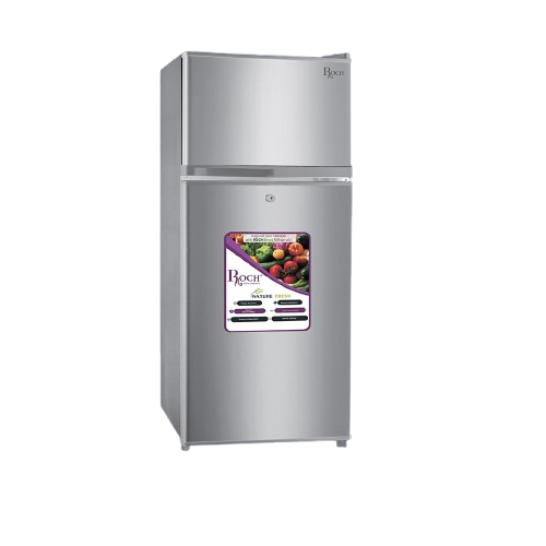 Feature,Details Model,RFR-125DT-J Total Volume,102 Liters Dimensions (WxDxH),450 x 490 x 1013 mm Control,Precise Mechanical Temperature Control Lighting,Energy-Efficient Interior LED Security,Integrated Lock & Key Design,Sleek Silver Exterior with Top Freezer