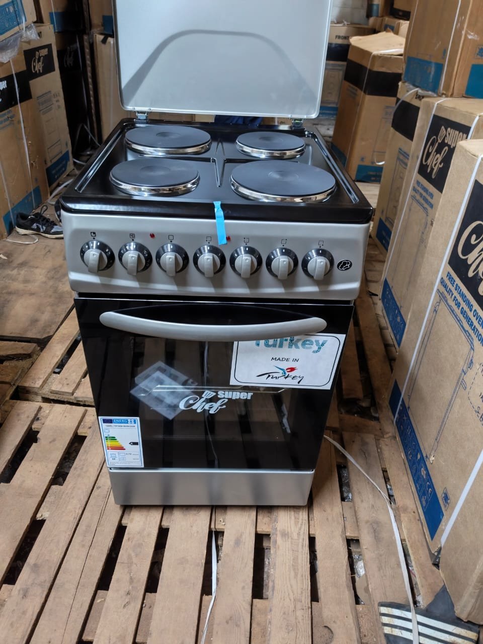 Super Chef Cooker 50x60cm – 4 Electric Plates + Oven & Grill (Full electric) - Image 2