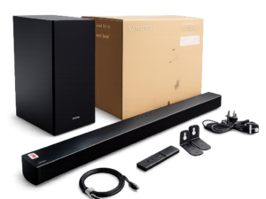 Samsung Soundbar with Wireless Subwoofer – Deep Bass Home Theatre System