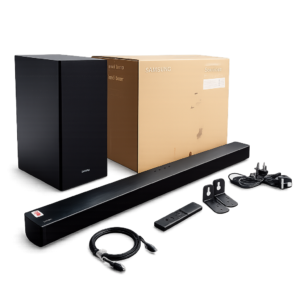 Samsung Soundbar with Wireless Subwoofer – Deep Bass Home Theatre System