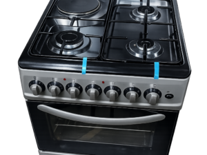 Super Chef Cooker 50x60cm Black – 3 Gas + 1 Electric Plate | Electric Oven | Made in Turkey (5 Years Warranty)