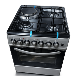 Super Chef Cooker 50x60cm Black – 3 Gas + 1 Electric Plate | Electric Oven | Made in Turkey (5 Years Warranty)