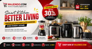 Enjoy massive discounts on selected home appliances including TVs, microwaves, cookers, fridges, washing machines and more. Shop smart, save more, and upgrade your home lifestyle today!