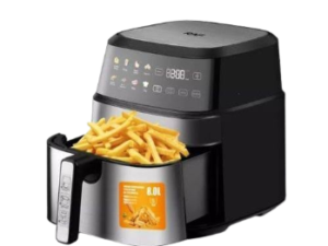 Upgrade your kitchen with the RAF 8L Digital Air Fryer Oven Grill – the perfect solution for fast, healthy, and convenient cooking. Designed with a large 8-liter capacity, it is ideal for families and anyone who loves preparing generous meals with ease. This versatile appliance allows you to fry, bake, roast, and grill using little to no oil, helping you enjoy your favorite meals with less fat while keeping great taste and crispy texture. Featuring an easy-to-use digital control panel, you can quickly adjust temperature and time settings for precise cooking every time. The sleek black design adds a modern touch to any kitchen. Key Features: Large 8L capacity – perfect for family meals Digital display for easy control Multi-function: fry, bake, grill, and roast Healthier cooking with less oil Fast and even heat circulation Stylish and durable black finish Cook smarter, faster, and healthier with the RAF 8L Digital Air Fryer Oven Grill – a must-have for every modern kitchen.