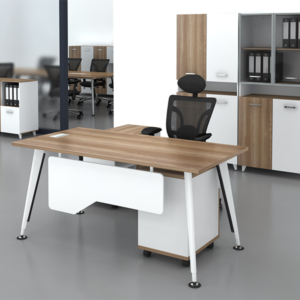 Modern Executive L-Desk with Storage