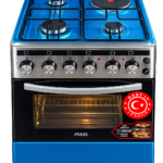 Pixel 50×55 cm Cooker with 3 Gas Burners & 1 Electric Hotplate