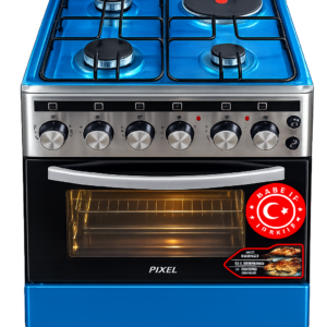 Pixel 50×55 cm Cooker with 3 Gas Burners & 1 Electric Hotplate