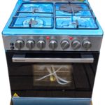 Hisense 60×60cm Cooker – 3 Gas Burners + 1 Electric Hotplate, Stainless Steel