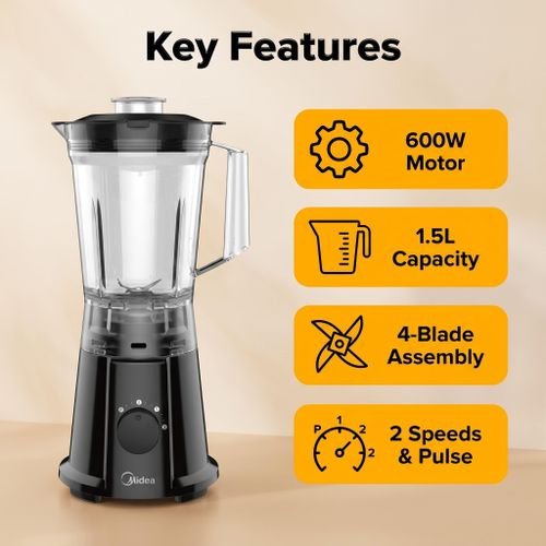 Midea 2 In 1 Blender 1.5L And Grinder - Image 2