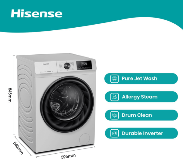 Hisense 8Kg Front Loader Washing Machine with Inverter - Image 4