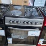 Super chef 60x60cm stainless steel 2 gas 2 electric Cooker Black